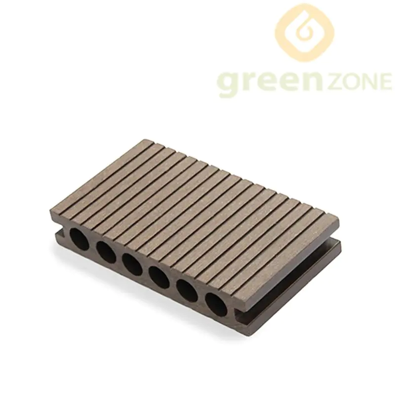 DEP14025R WPC Round hole Hollow Exterior Flooring features with strong rigidity