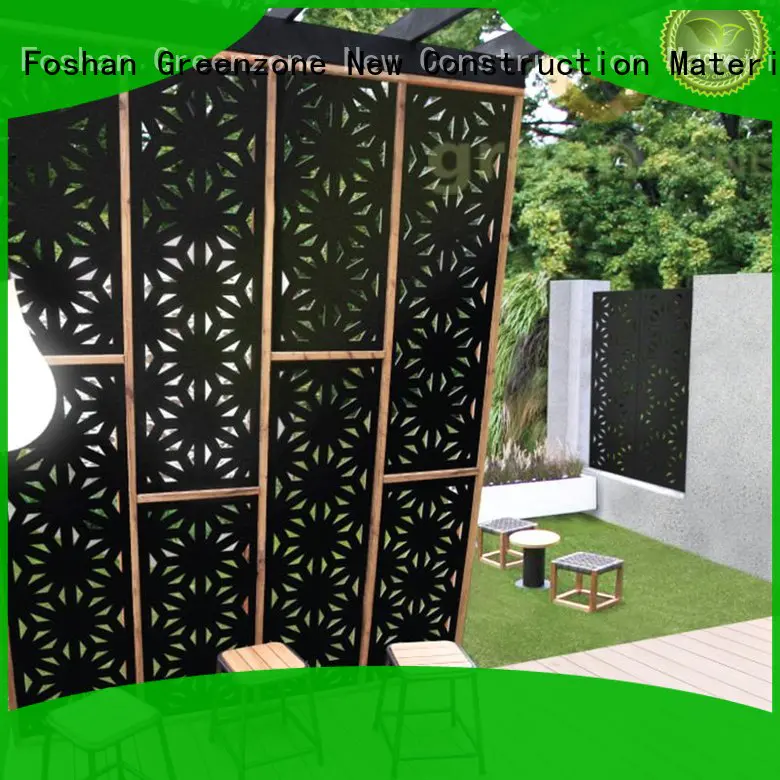 Greenzone carving fence wpc fence panels decorative railing garden