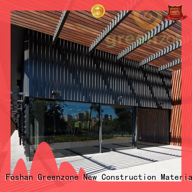Greenzone solid mesh WPC louvre panel customization boardwalk