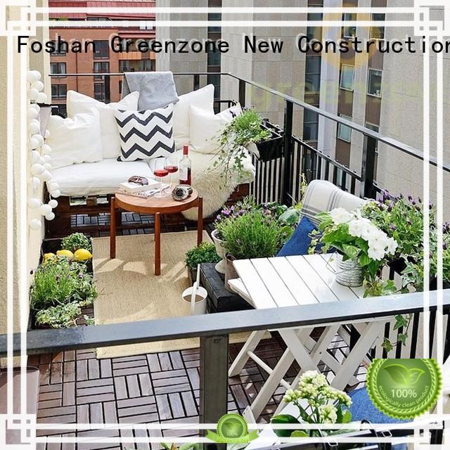 Greenzone easy click wpc decking tiles DIY garden