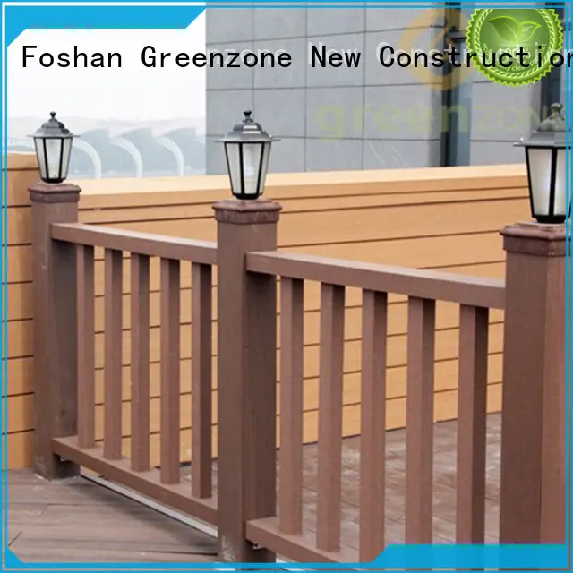 Greenzone waterproof wooden balcony railing wholesale outside yard