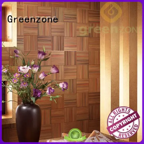 Greenzone interior wood mosaic wall art thermal modified wood garden
