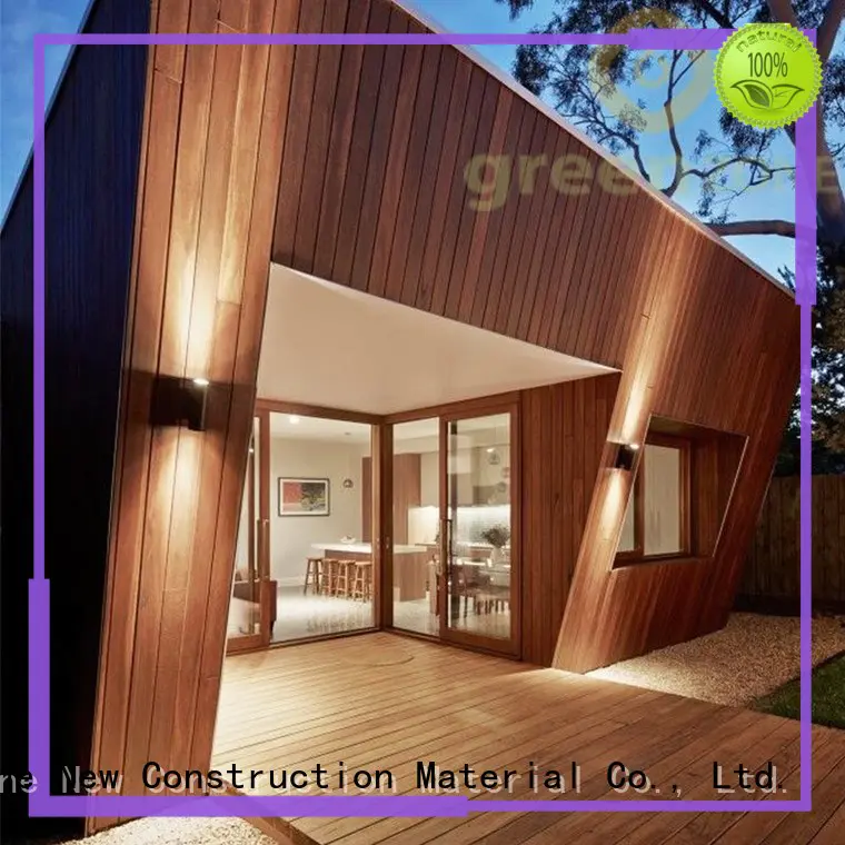 Greenzone color wood cladding panels manufacturer house